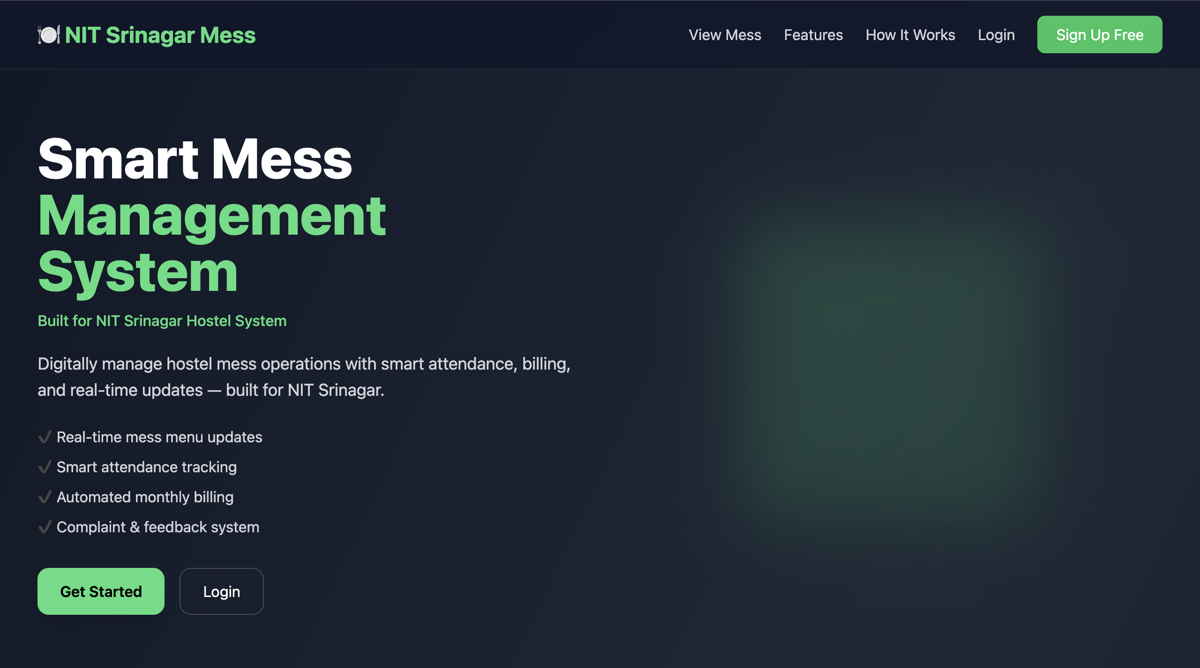 Mess-Management Platform